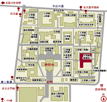 吉田キャンパス本部構内地図