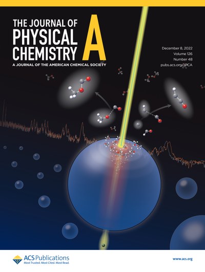 間嶋拓也 准教授らの論文が The Journal of Physical Chemistry A 誌 のFront cover (表紙) に選出